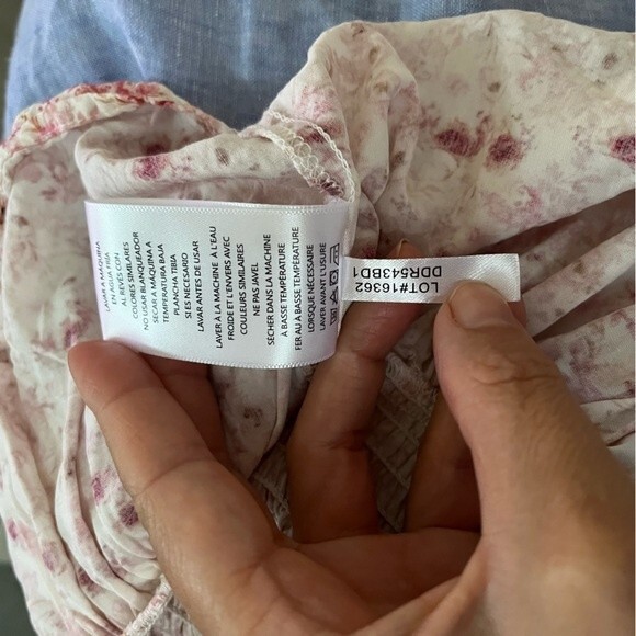 Anthropologie Another Love Smocked Floral Mini Dress in Pink Combo S NWOT - Picture 9 of 13